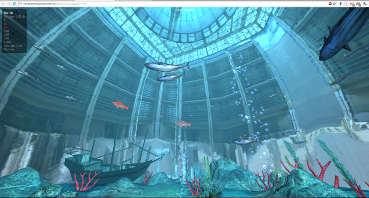 Aquarium 3D Test on browser